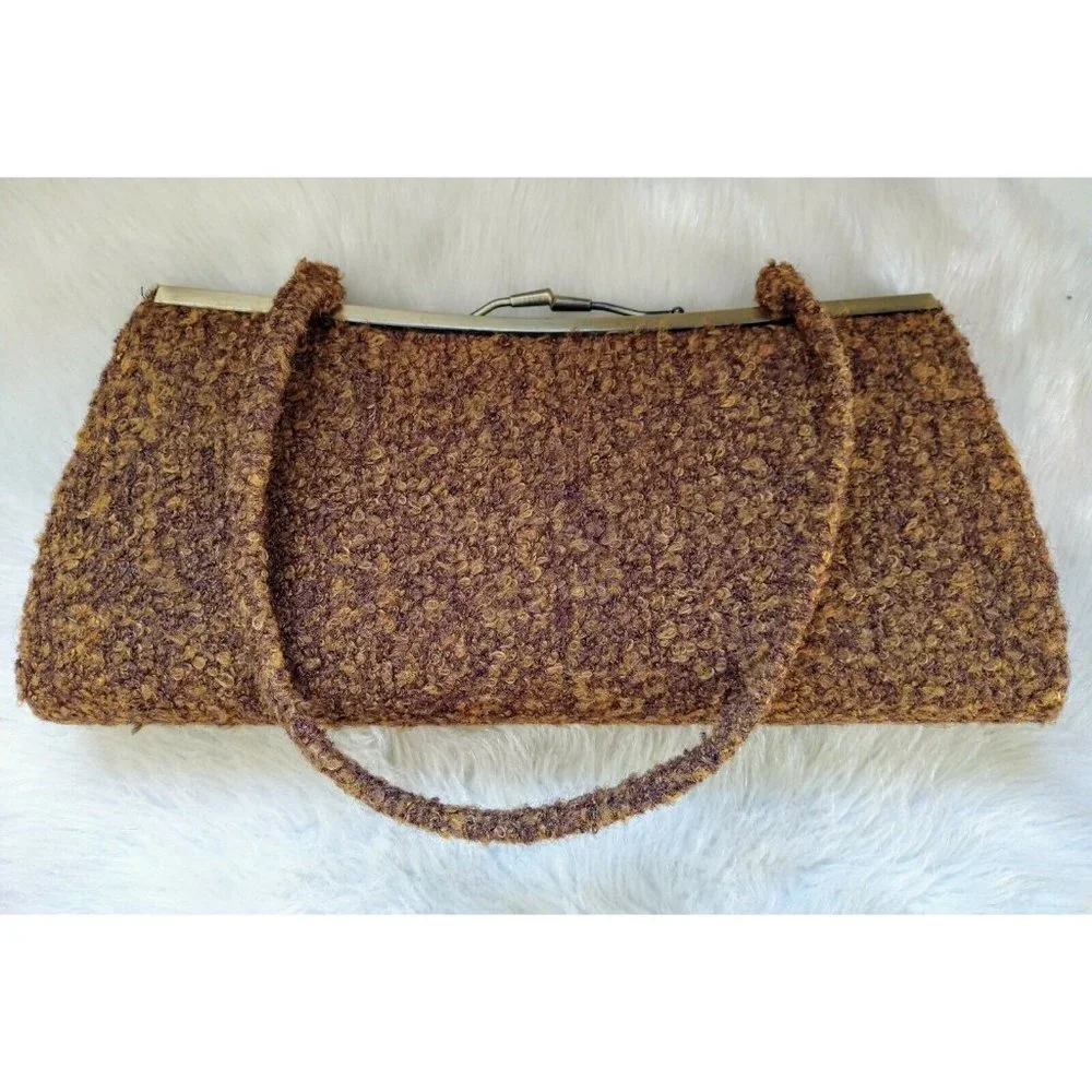 LIZ SOTO Women Vtg Handbag Clutch Purse Brown